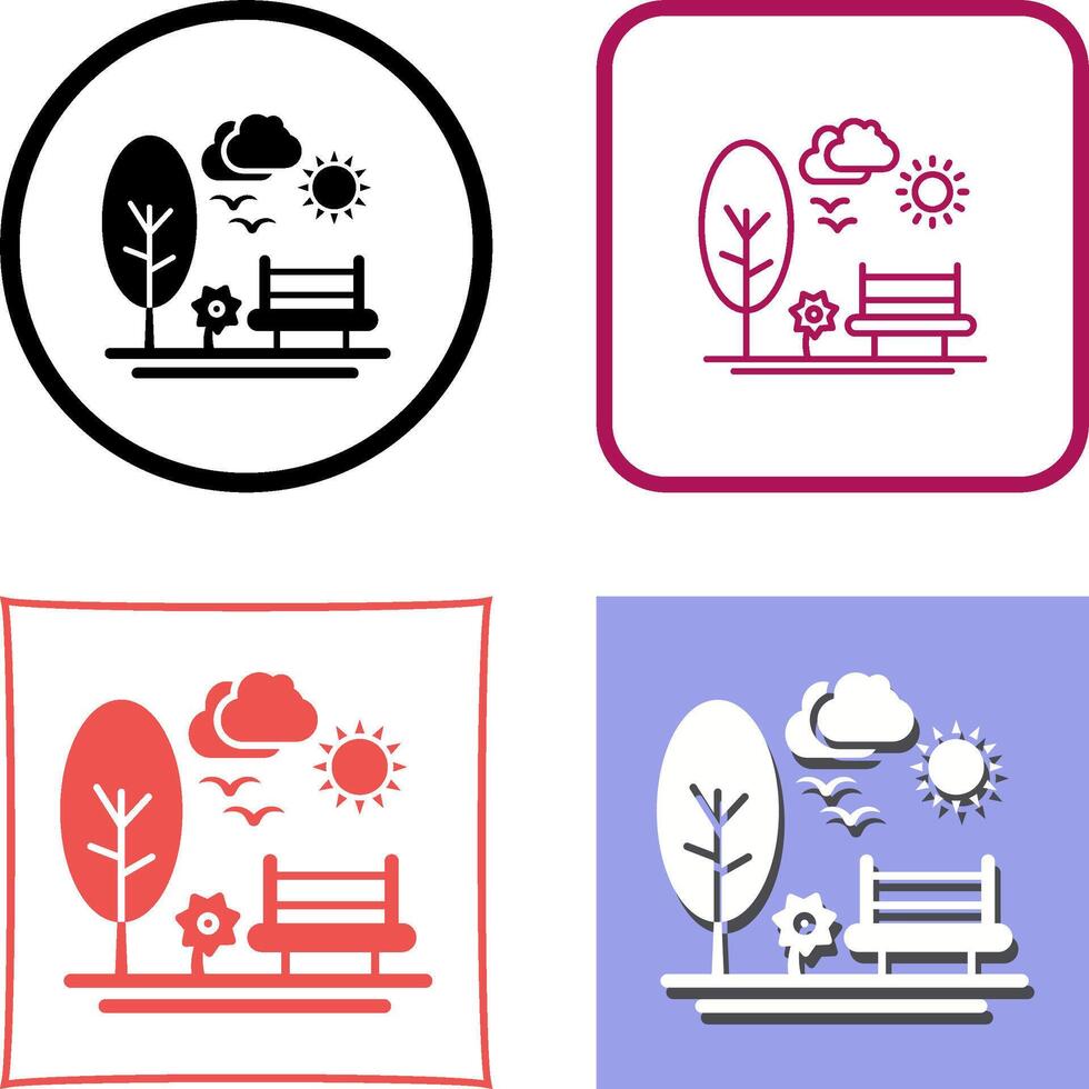 Park Icon Design vector
