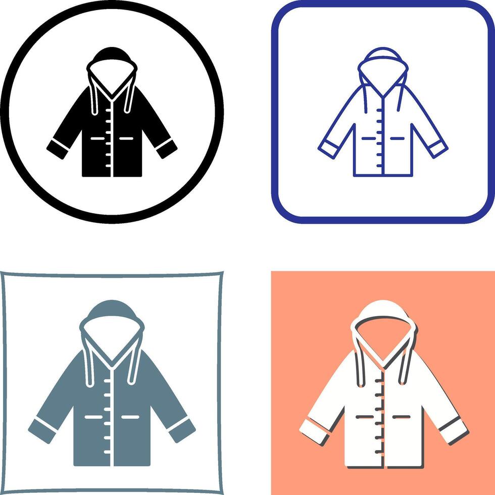 Raincoat Icon Design vector