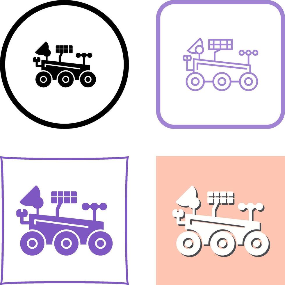 Mars Rover Icon Design vector