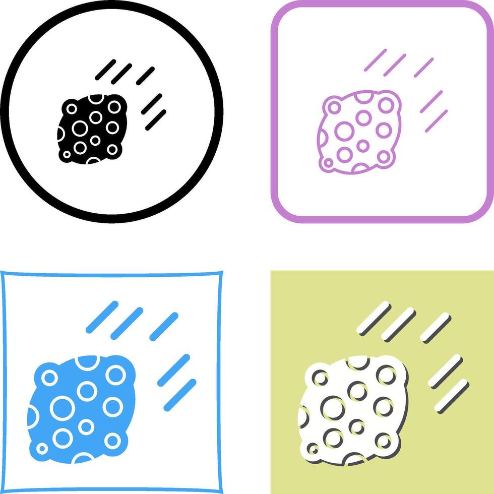 Asteroid Icon Design vector