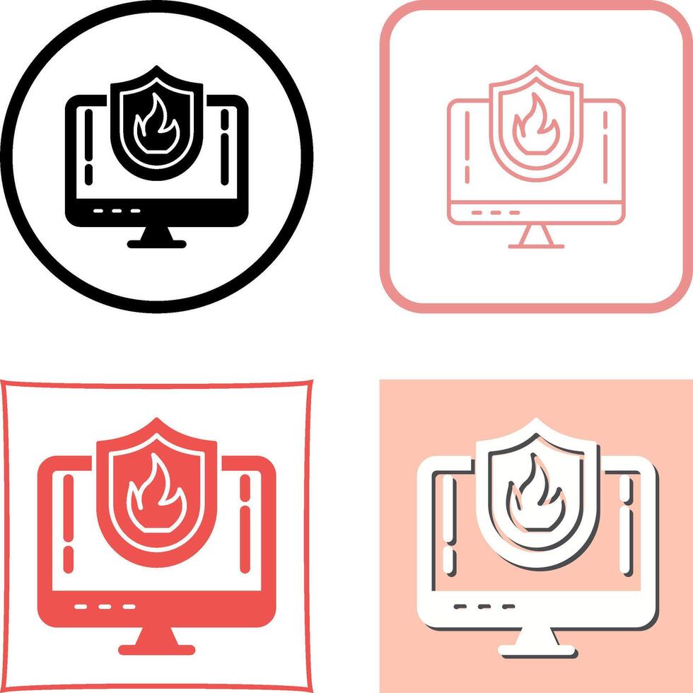 Firewall Icon Design vector