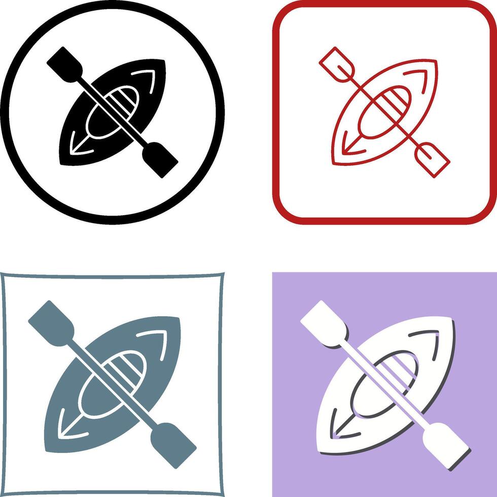 Kayak Icon Design vector