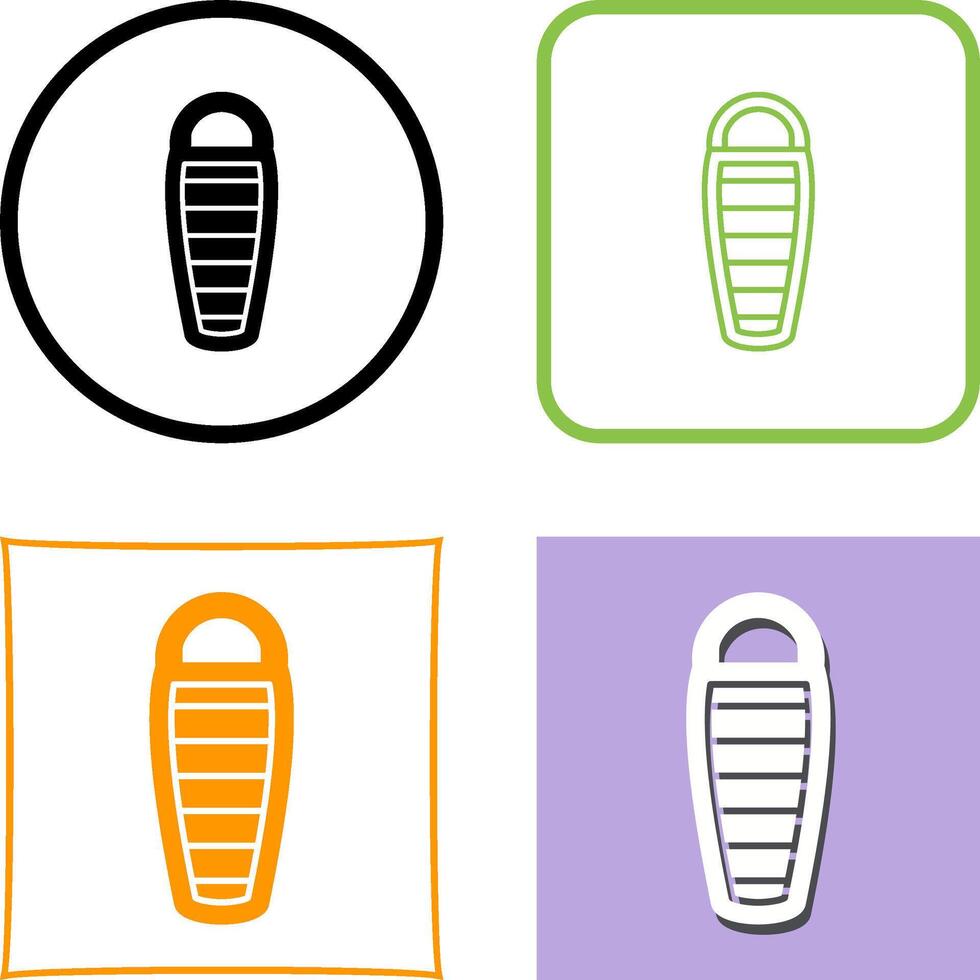Sleeping Bag Icon Design vector