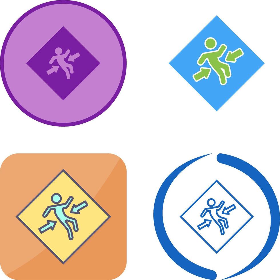 Crush Zone Icon Design vector