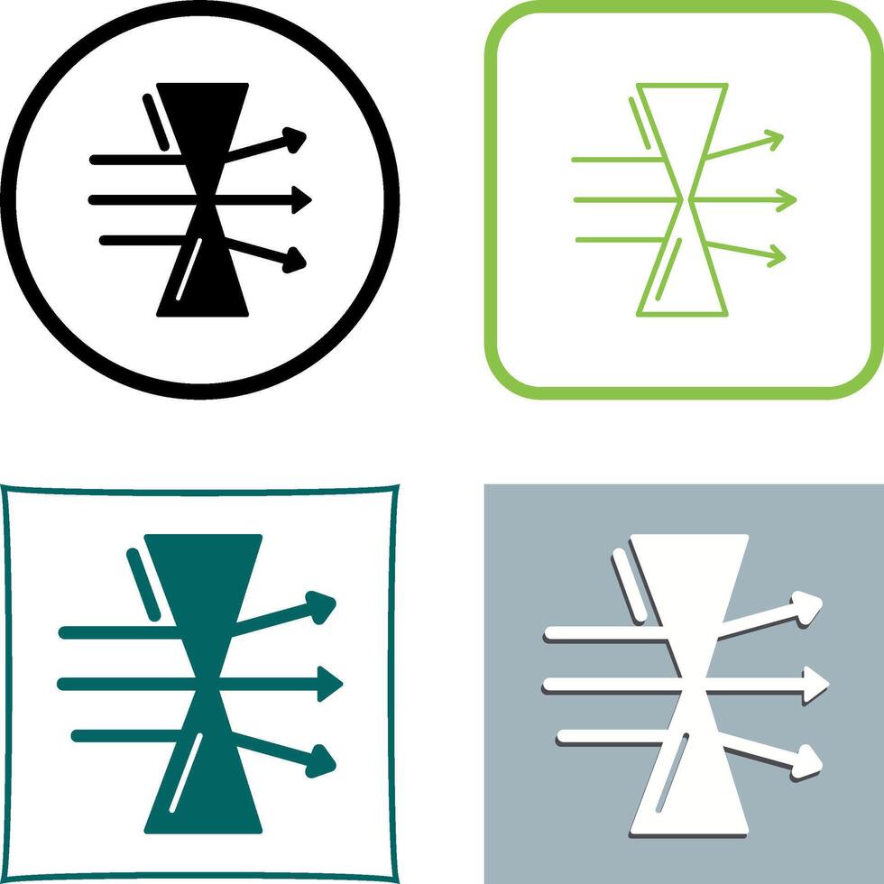 Dispersion Icon Design vector