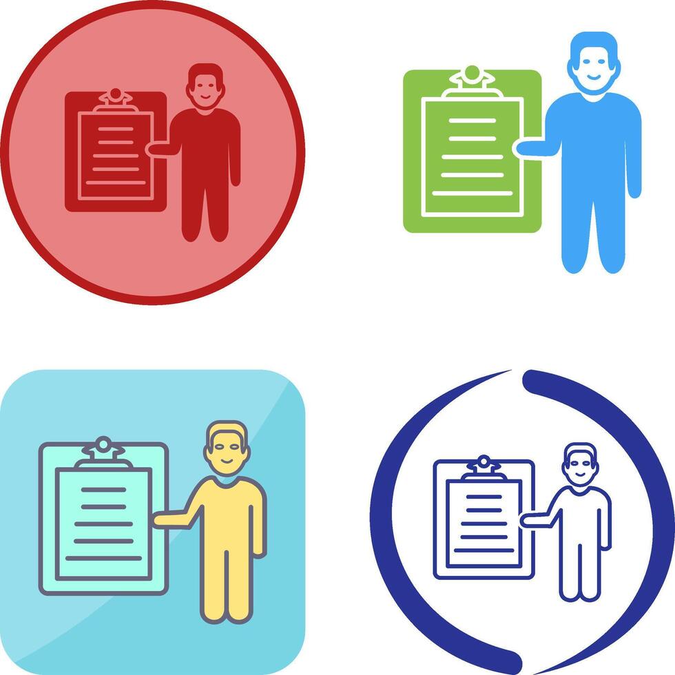 Unique Male Presenter Icon Design vector