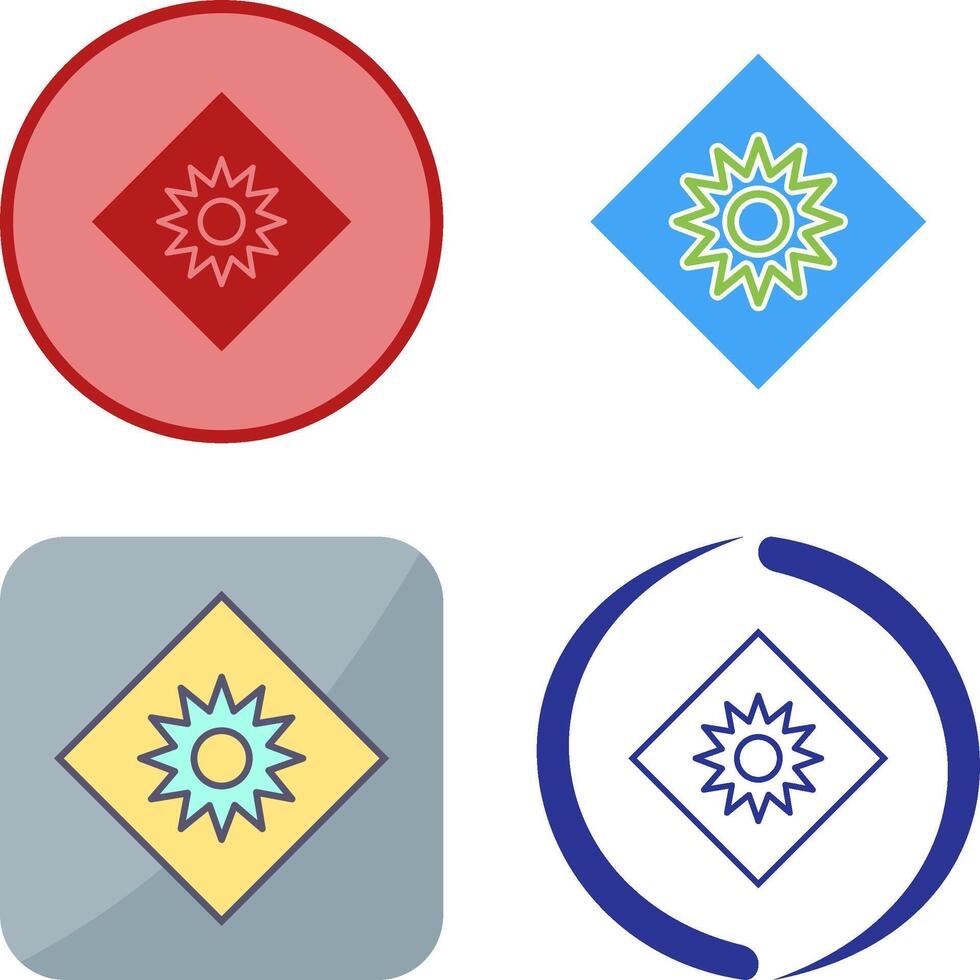 Optical Radiation Icon Design vector