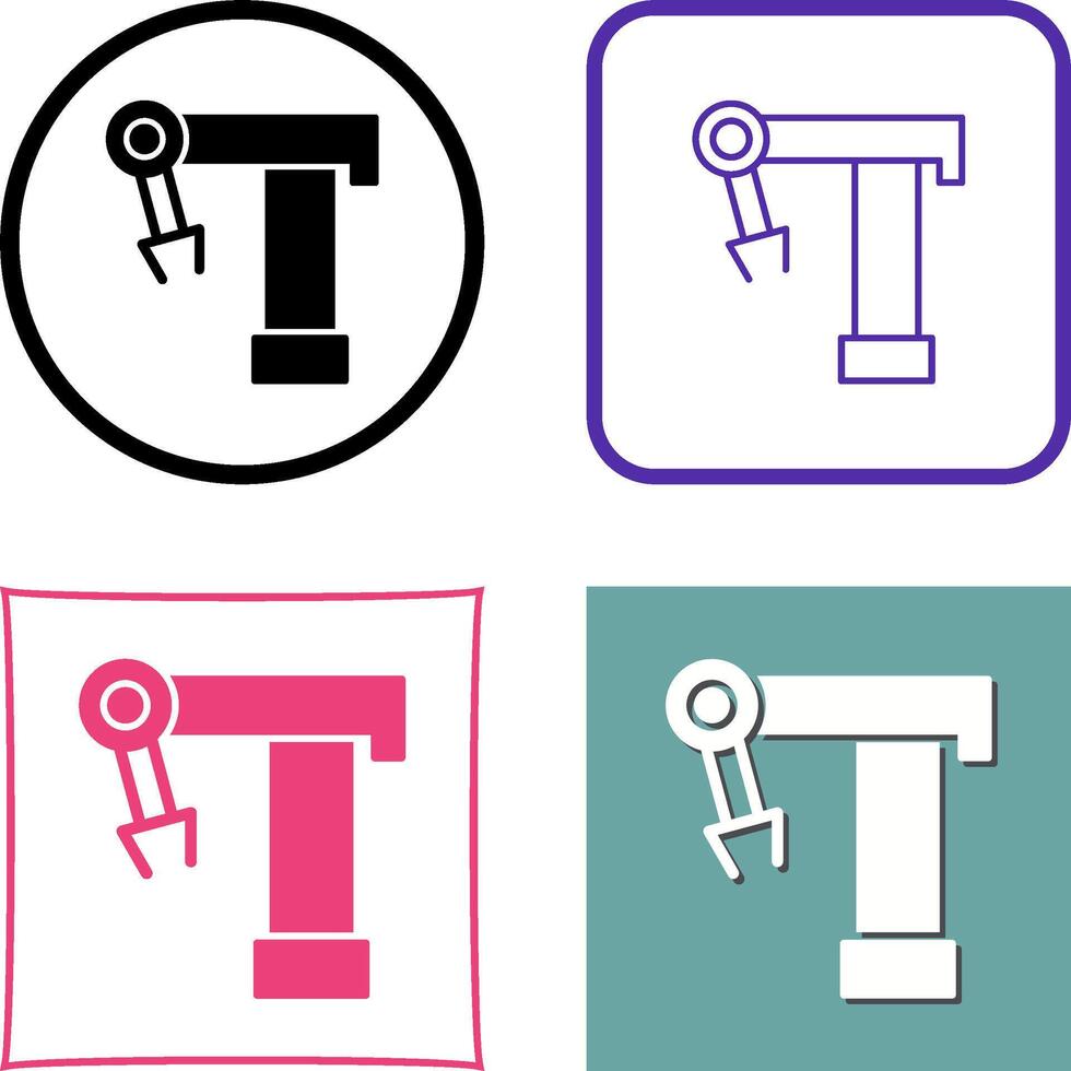 Robotic Arm Icon Design vector