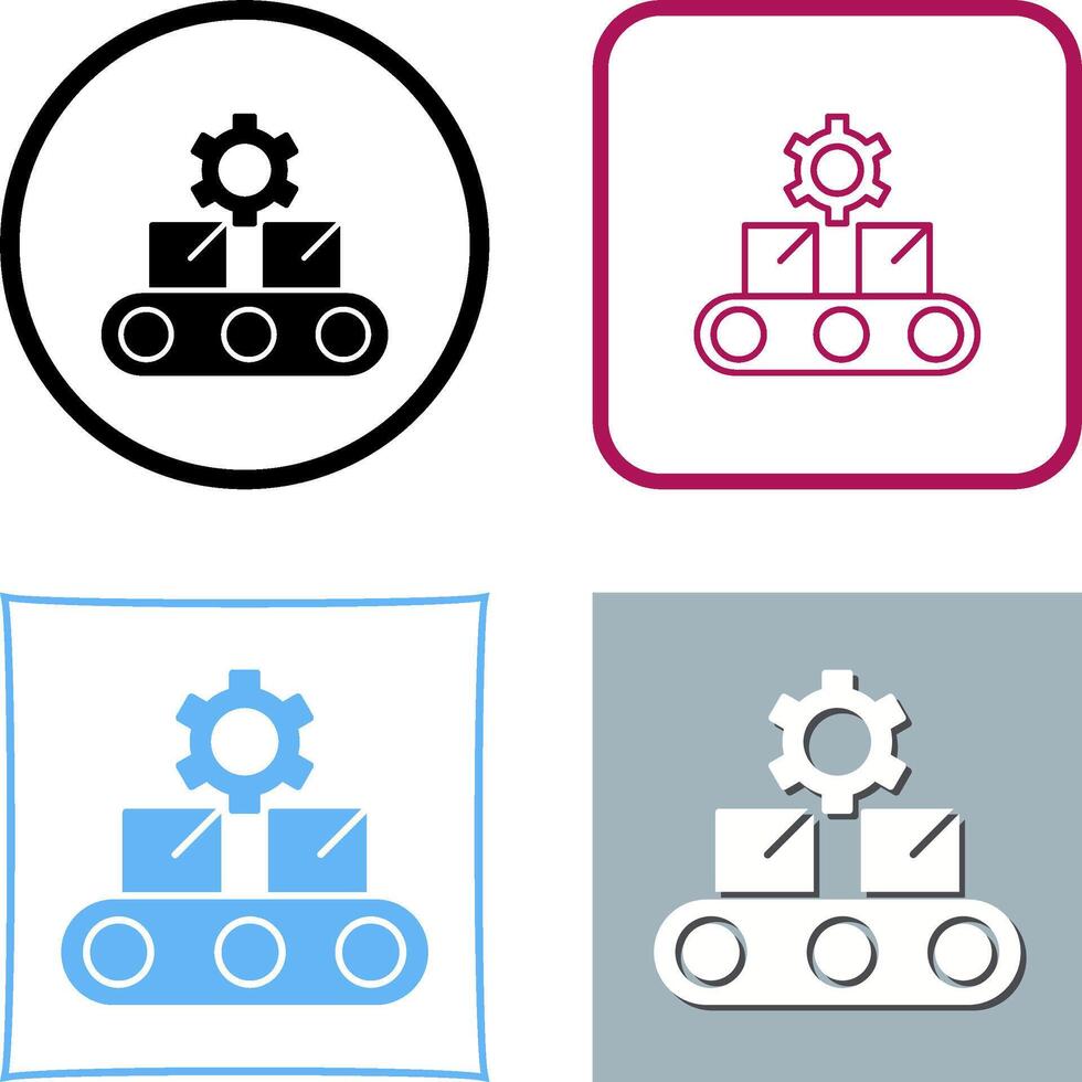 Conveyor Belt Icon Design vector