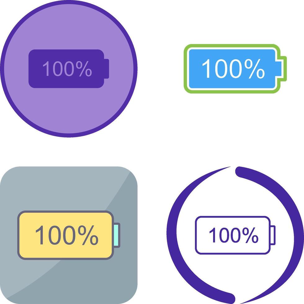 Unique Full Battery Icon Design vector