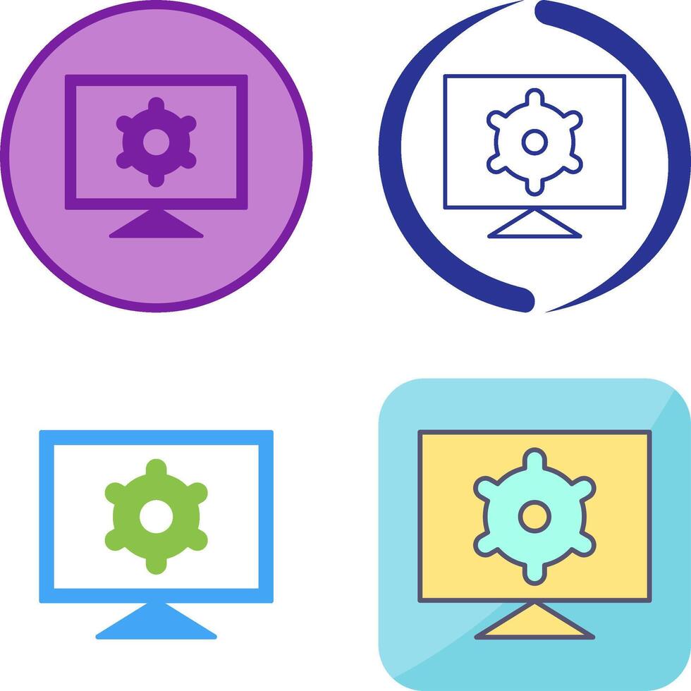 Computer Settings Icon Design vector