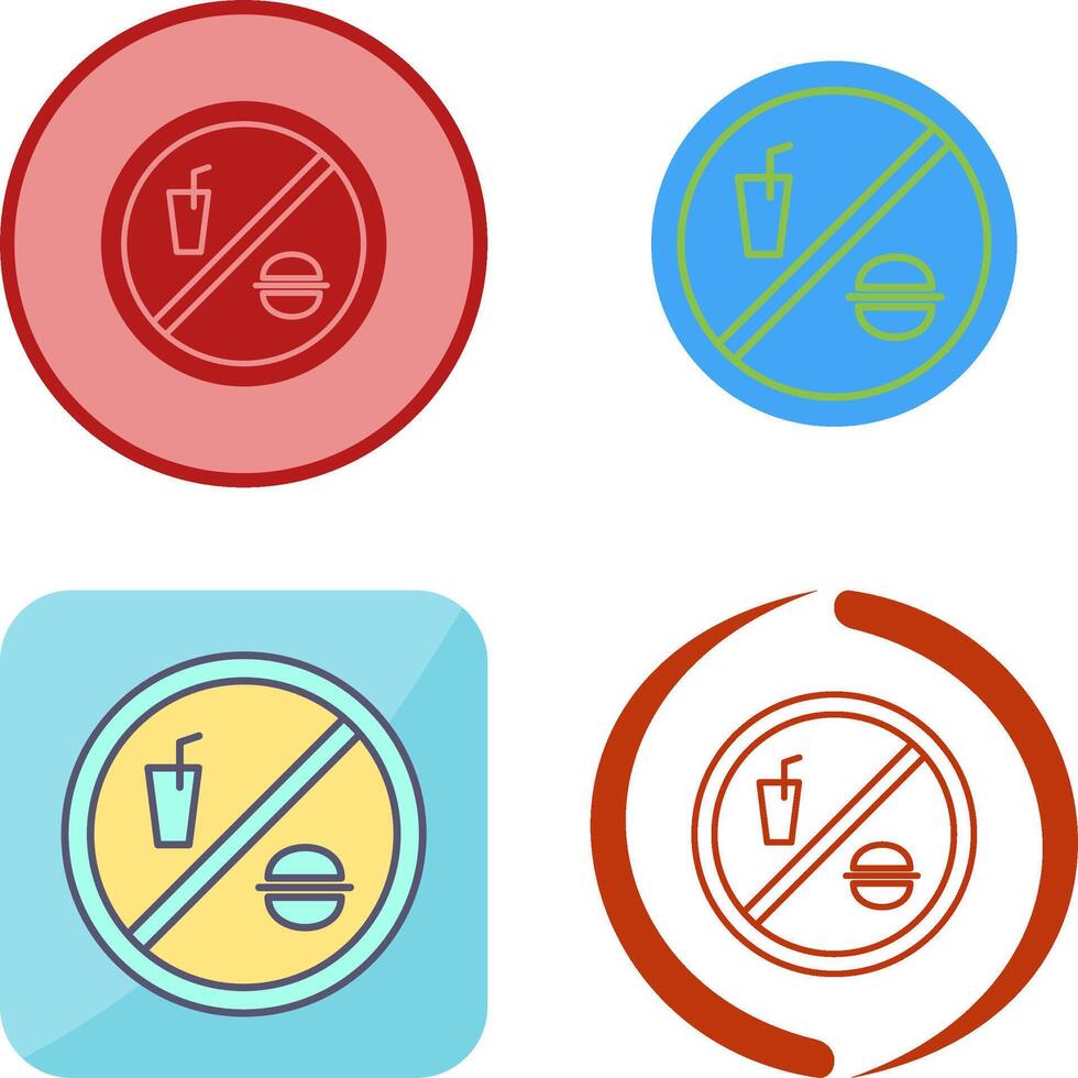 No Food or Drinks Icon Design vector