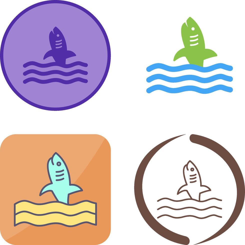 Dangerous Shark Icon Design vector
