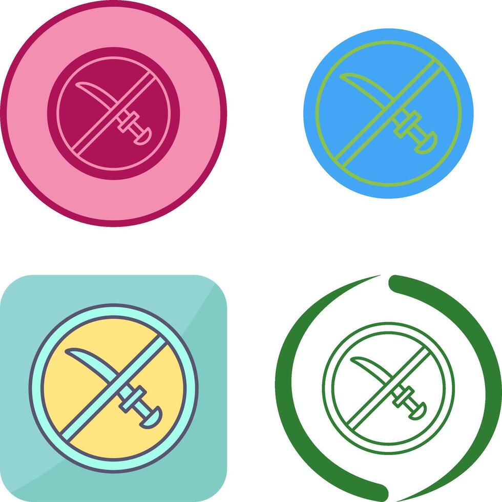 No Weapons Icon Design vector