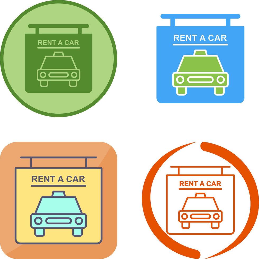 Rent a Car Icon Design vector