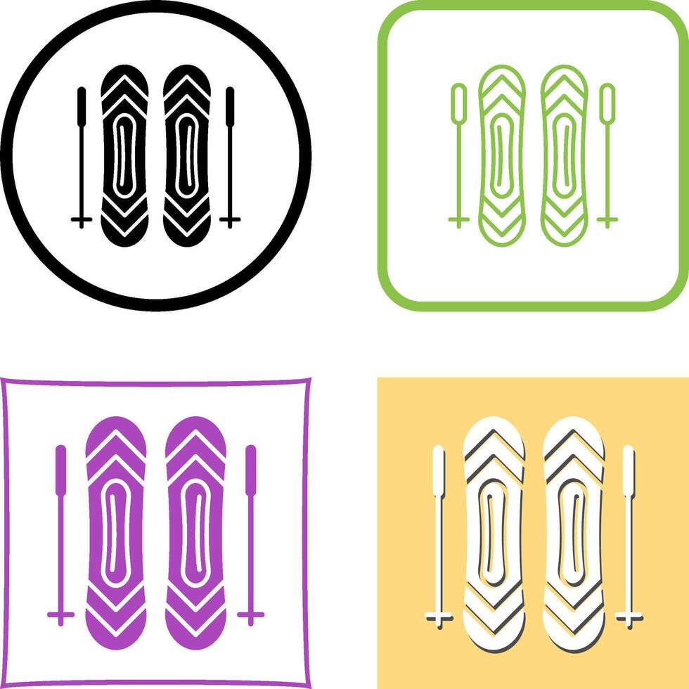Ski Sticks Icon Design vector