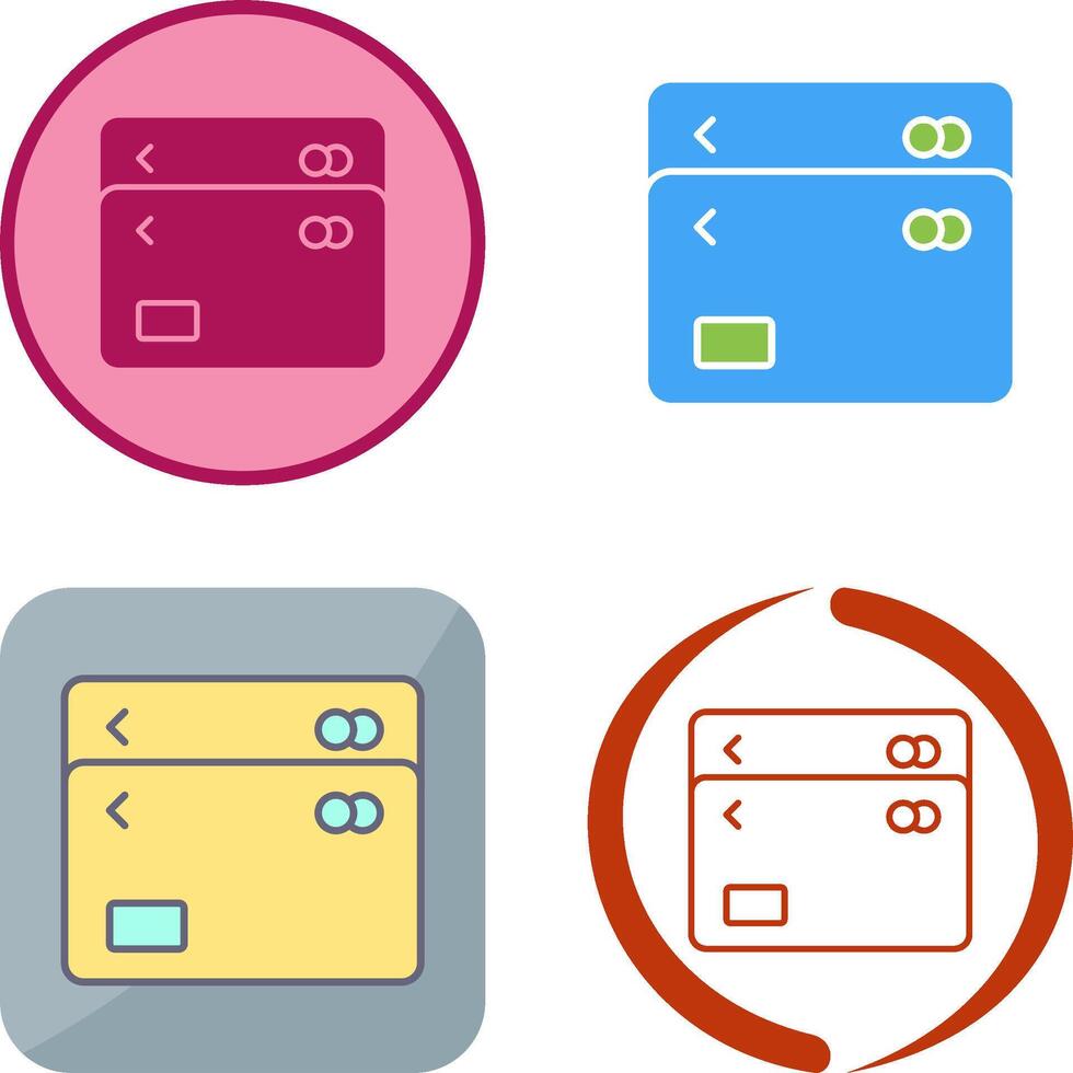 Unique Multiple Cards Icon Design vector