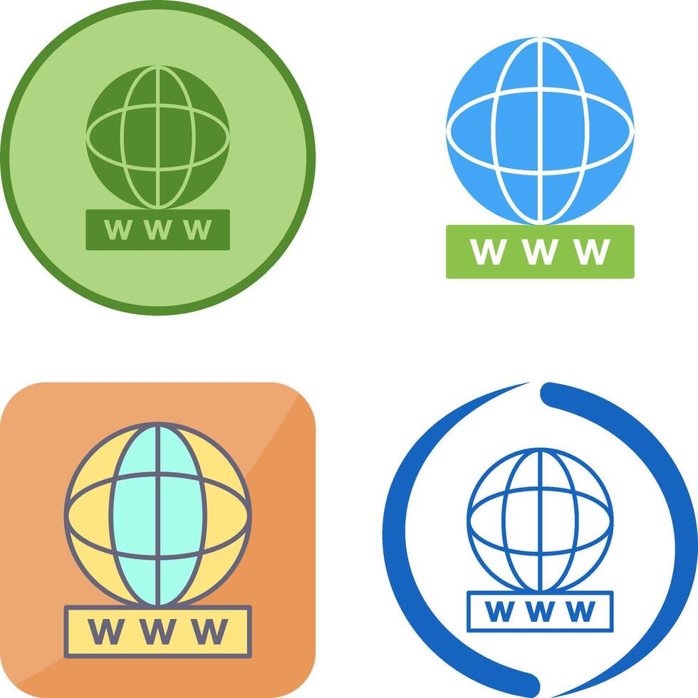 Unique World Wide Web Icon Design vector