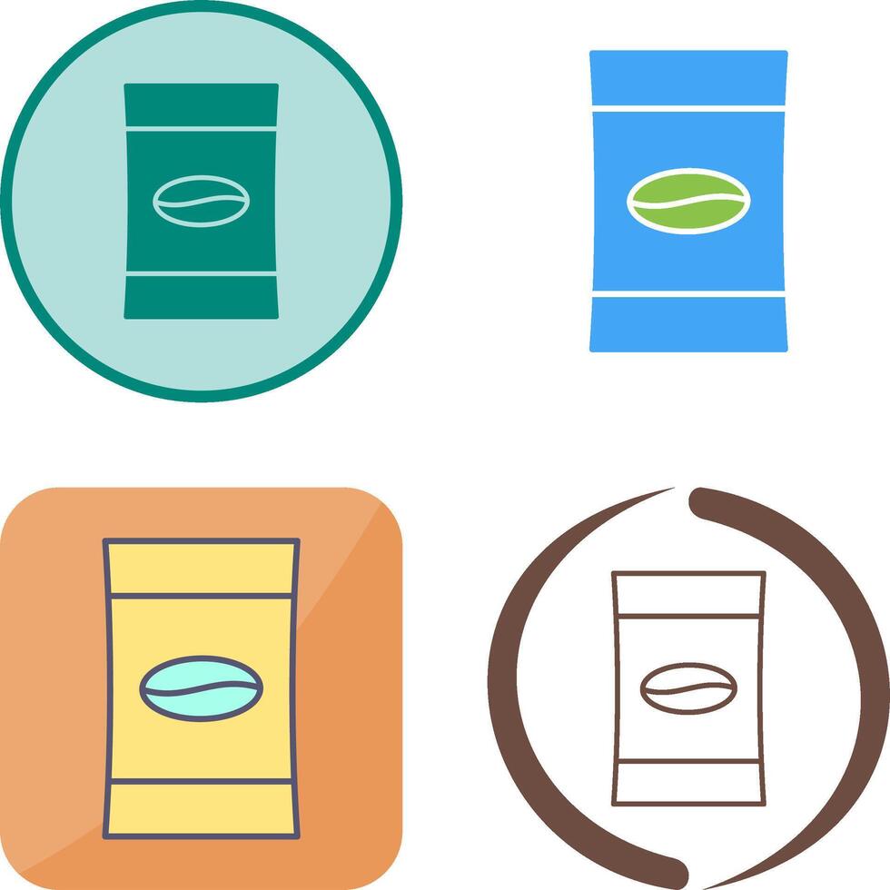 Coffee Packets Icon Design vector