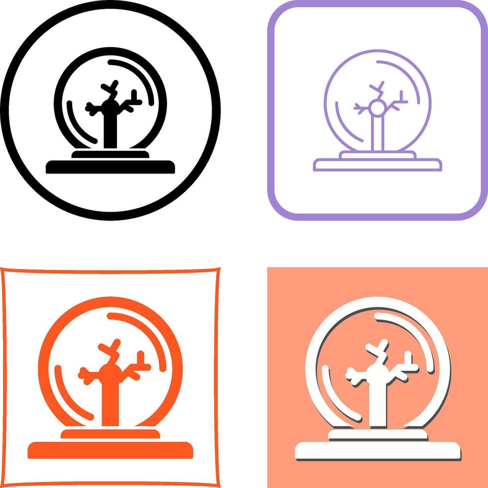 Plasma Ball Icon Design vector