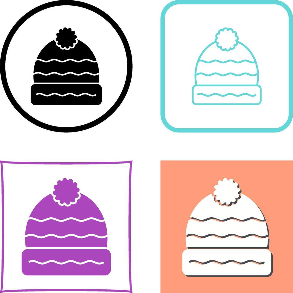 Winter Hat Icon Design vector