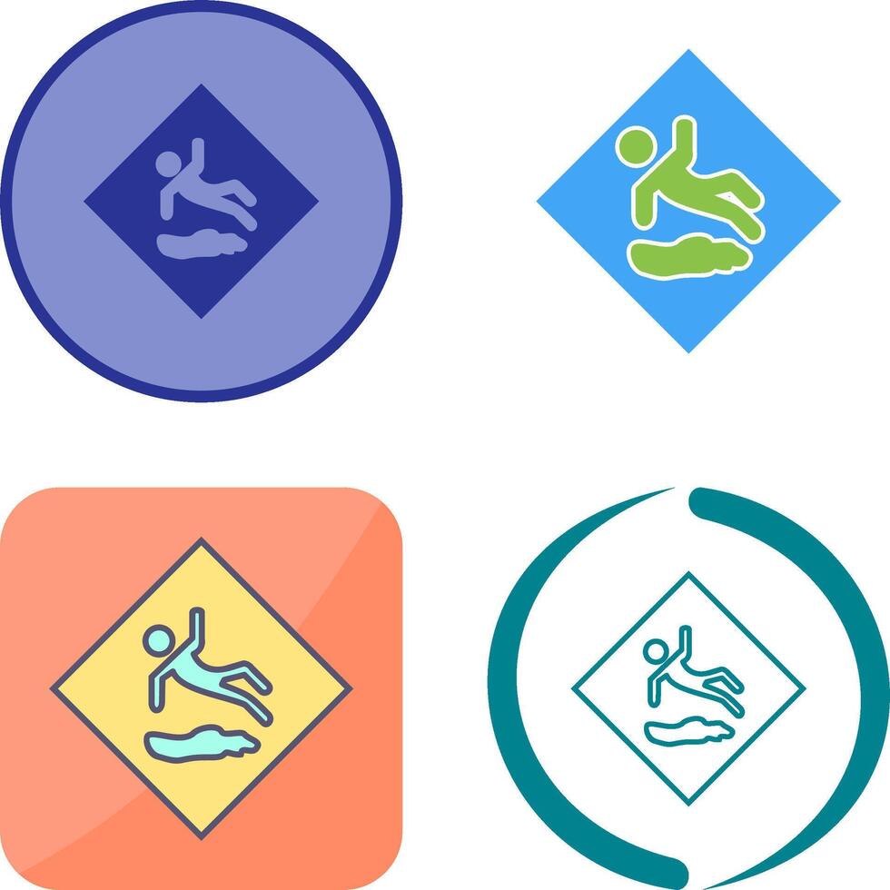 Danger of Slipping Icon Design vector