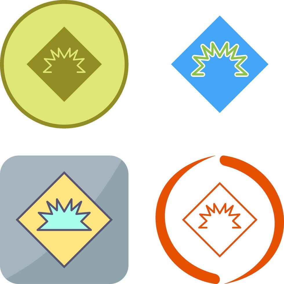 Danger of Welding Flash Icon Design vector