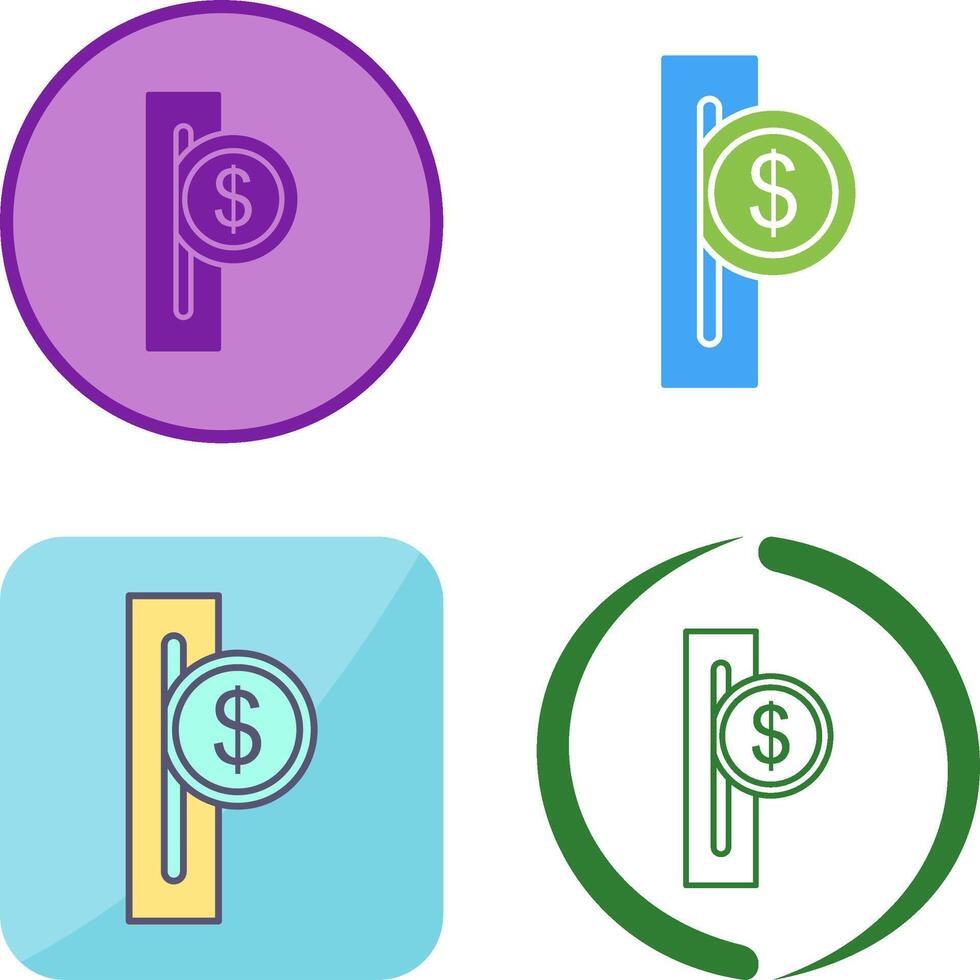Slot for Coins Icon Design vector