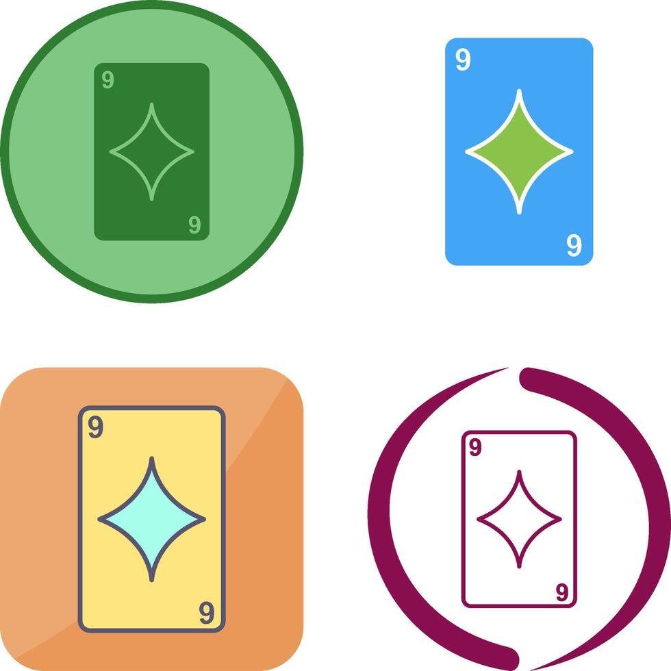 Diamonds Card Icon Design vector