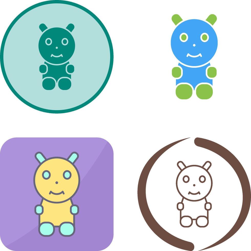 Unique Toys Icon Design vector