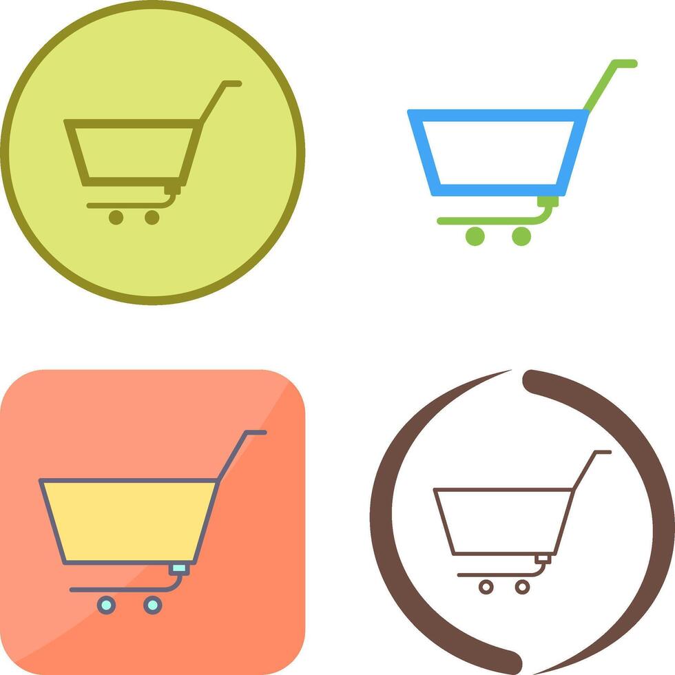 Unique Empty Cart Icon Design vector