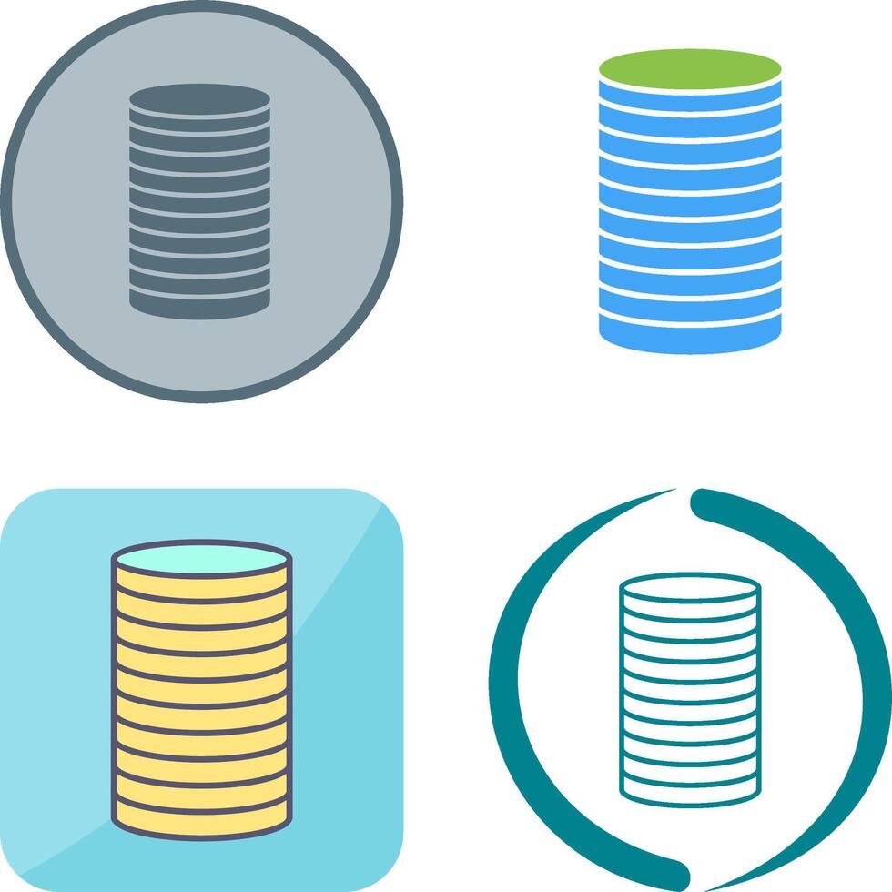 Stack of Coins Icon Design vector