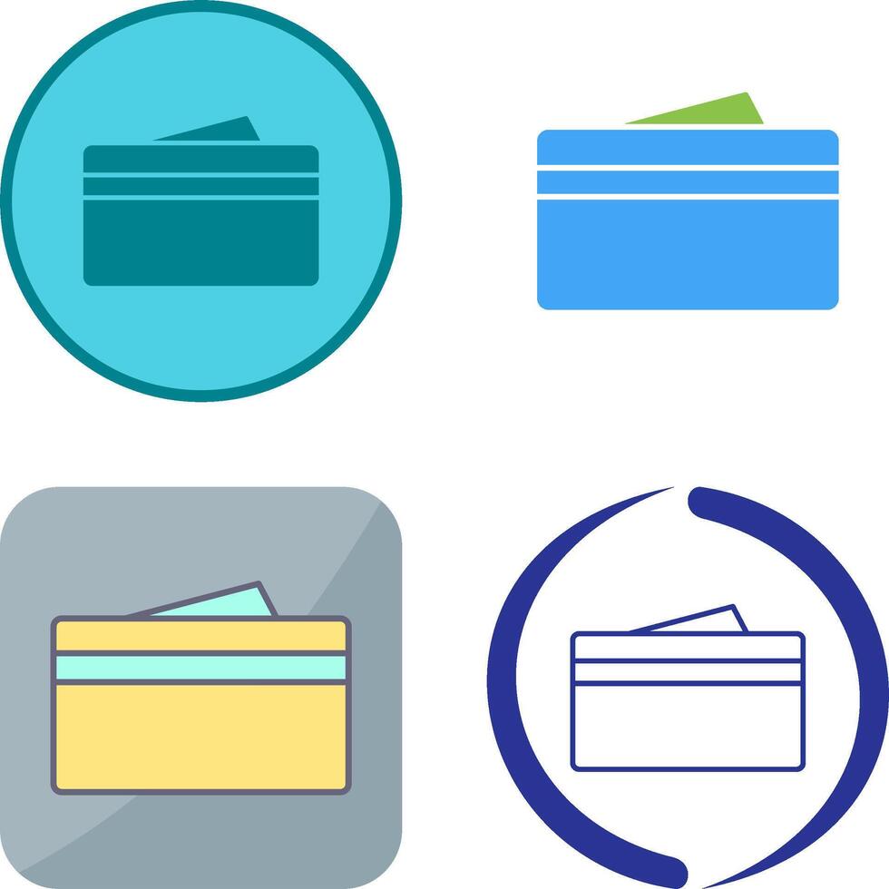 Unique Wallet Icon Design vector