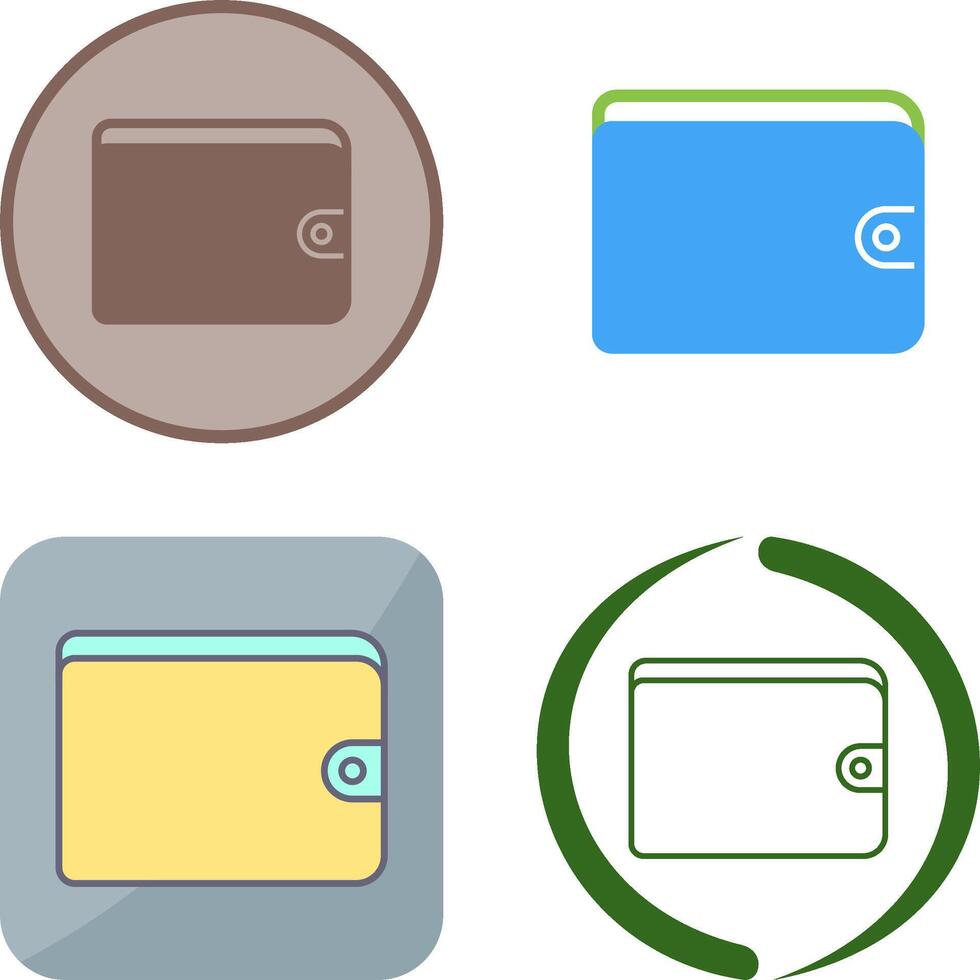 Unique Wallet Icon Design vector