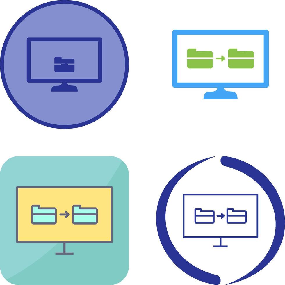 Unique File Sharing Icon Design vector