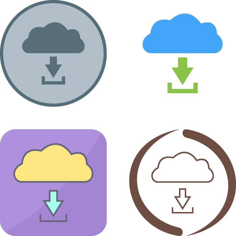 Unique Download from Cloud Icon Design vector
