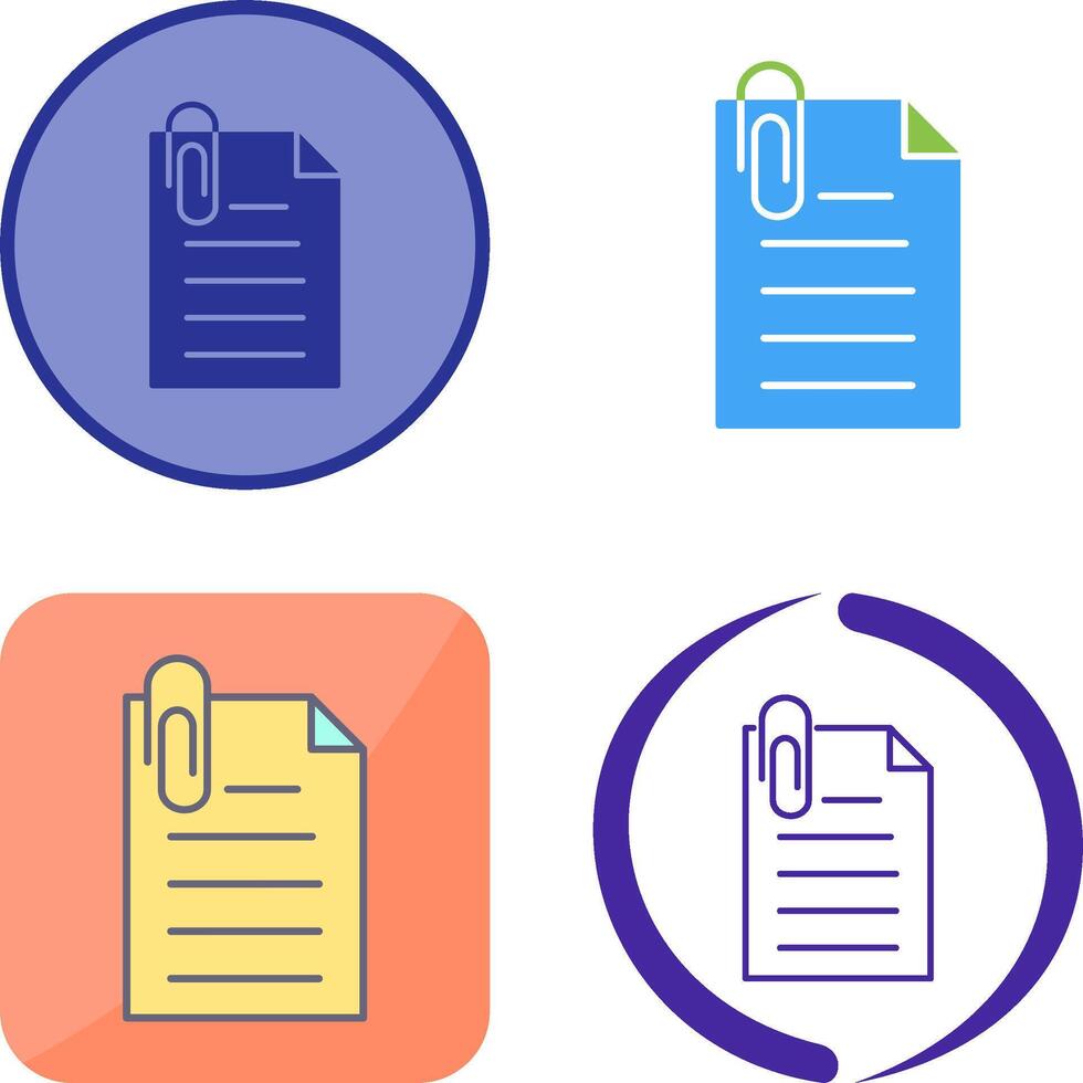 Unique Attachment Icon Design vector