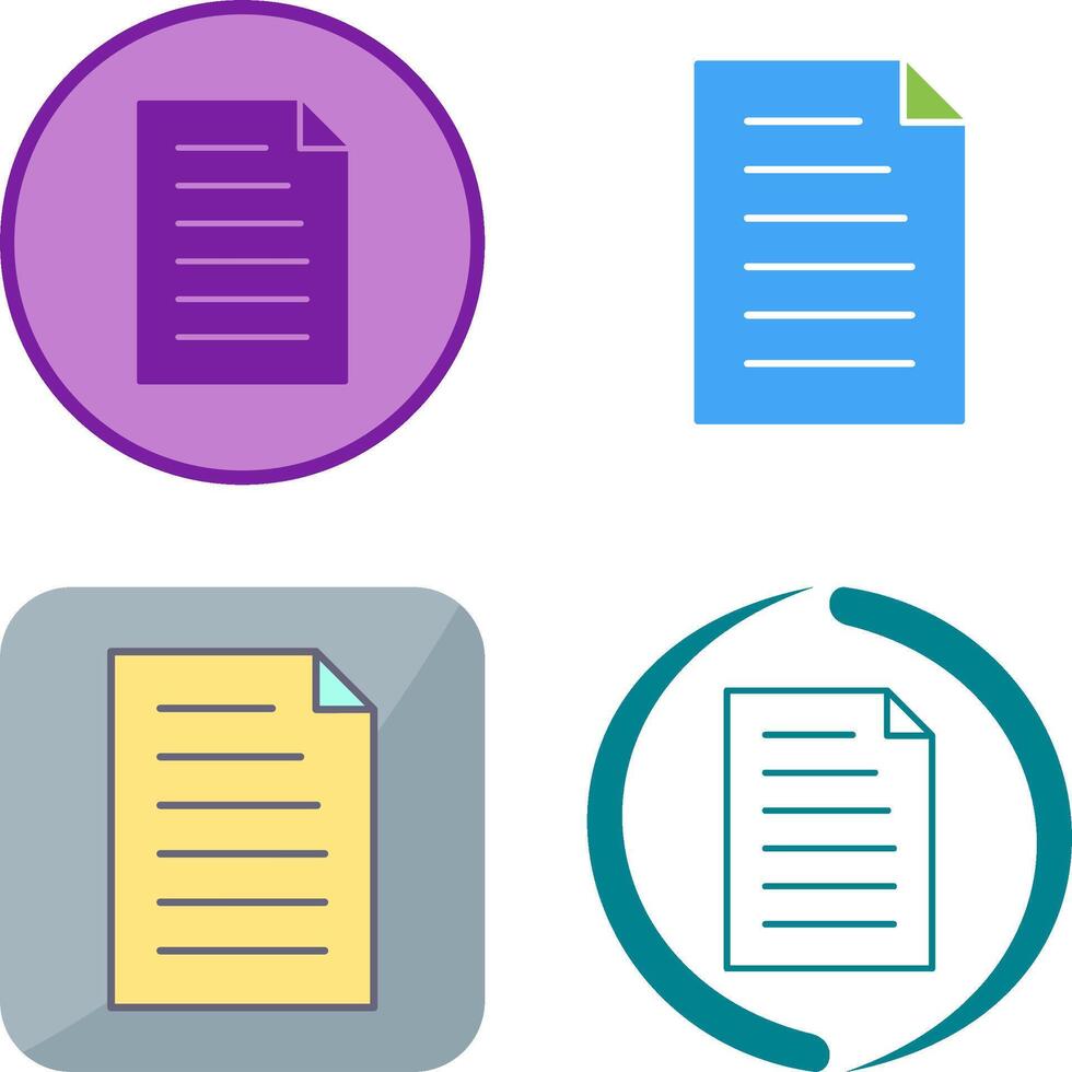 Unique Document Icon Design vector