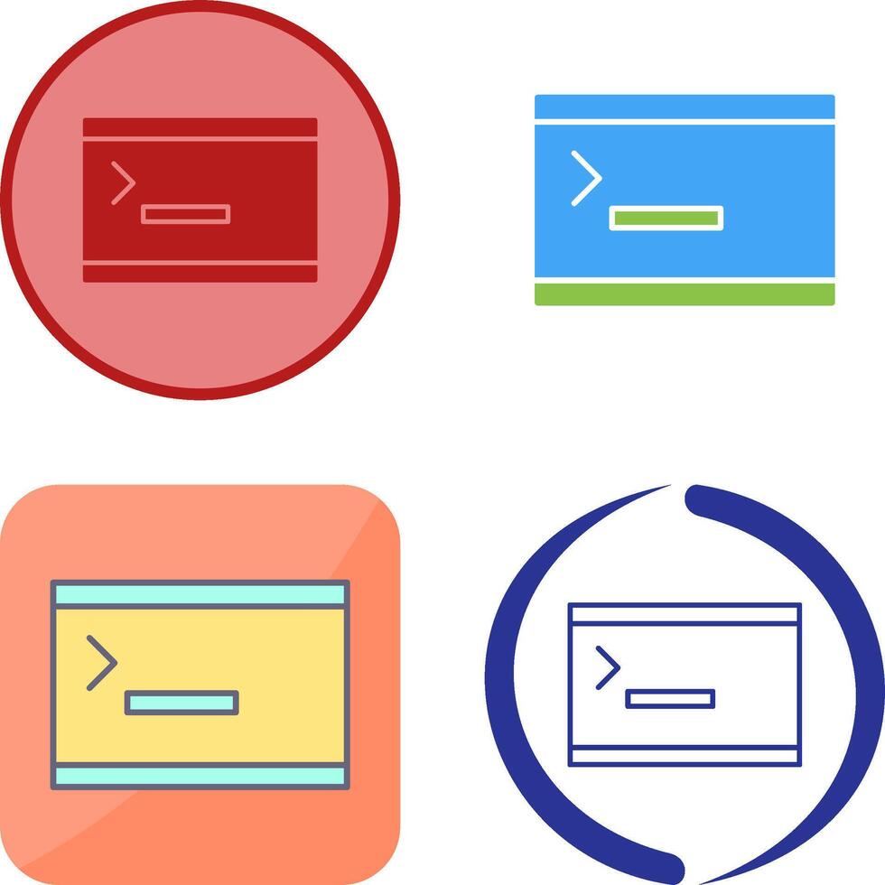 Unique Console Icon Design vector