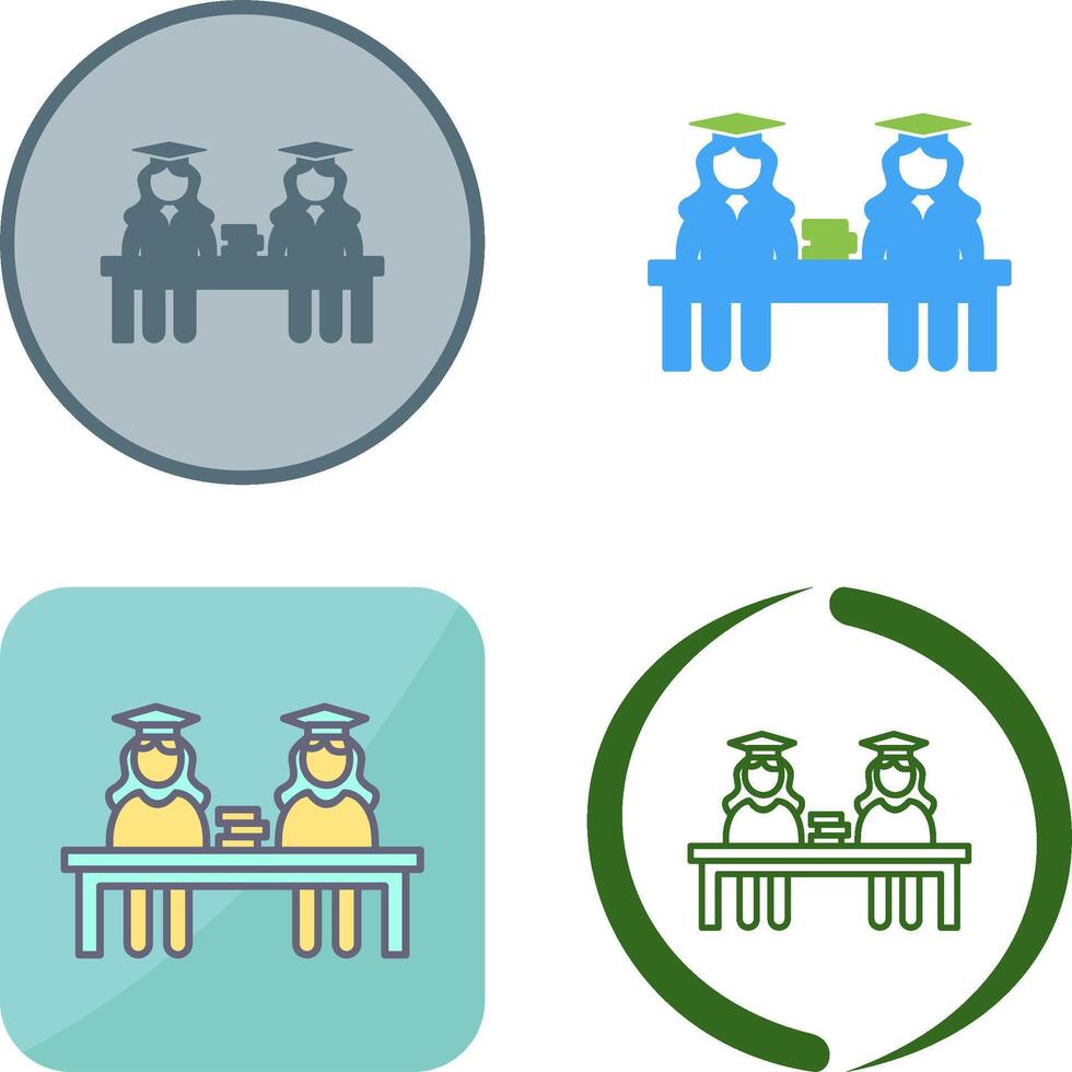 Unique Combined Study Icon Design vector