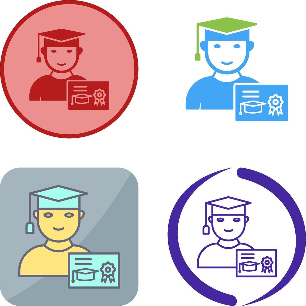 Unique Receiving Degree Icon Design vector