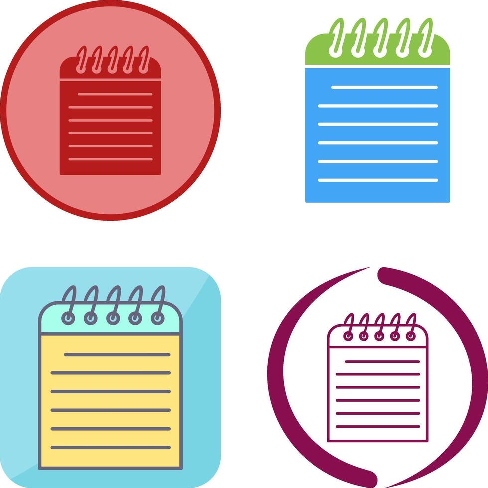 Unique Note Icon Design vector