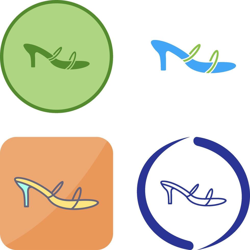 Stylish Sandals Icon Design vector