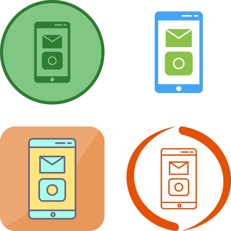 Unique Mobile Applications Icon Design vector