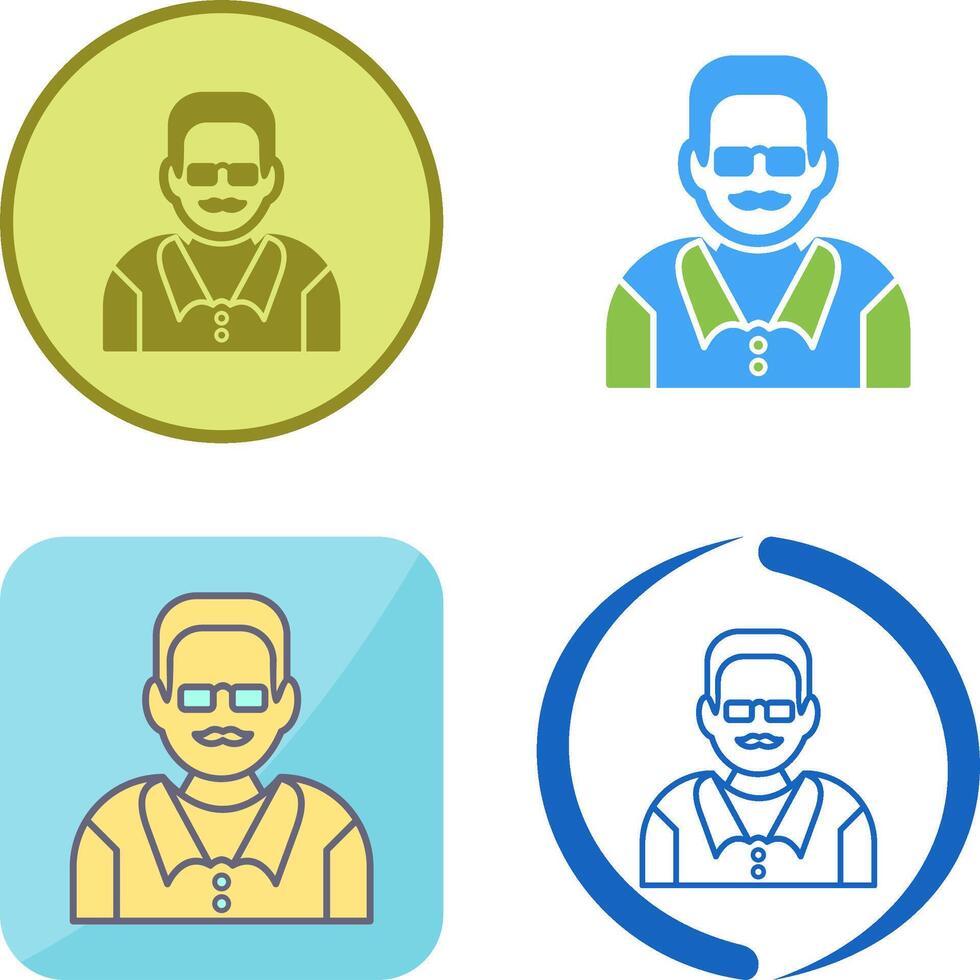 Unique Male Professor Icon Design vector