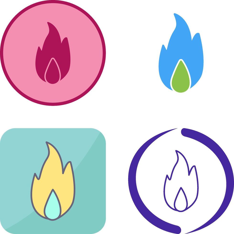 Unique Fire Icon Design vector
