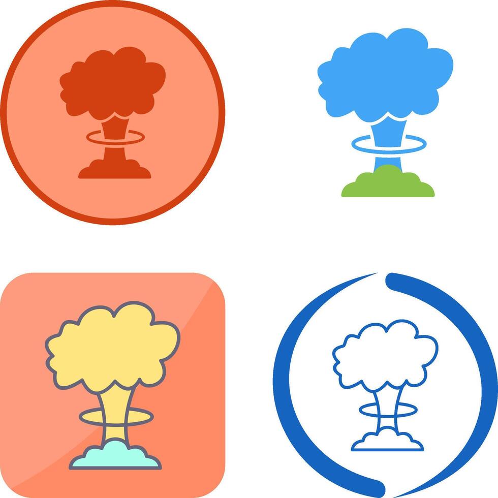 Unique Bomb Blast Icon Design vector
