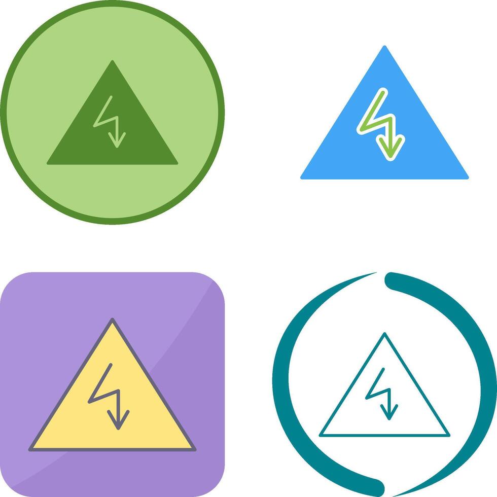 Unique Electricity Danger Icon Design vector