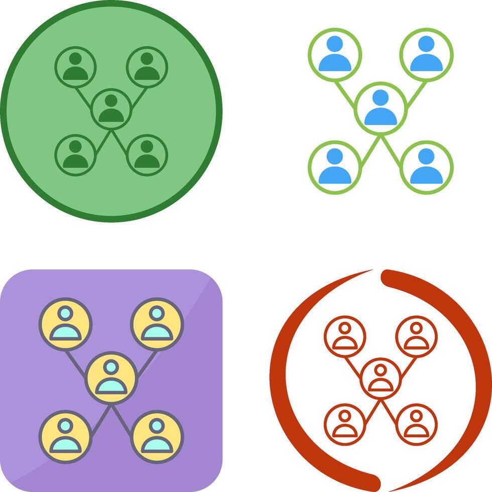 Unique Company Network Icon Design vector