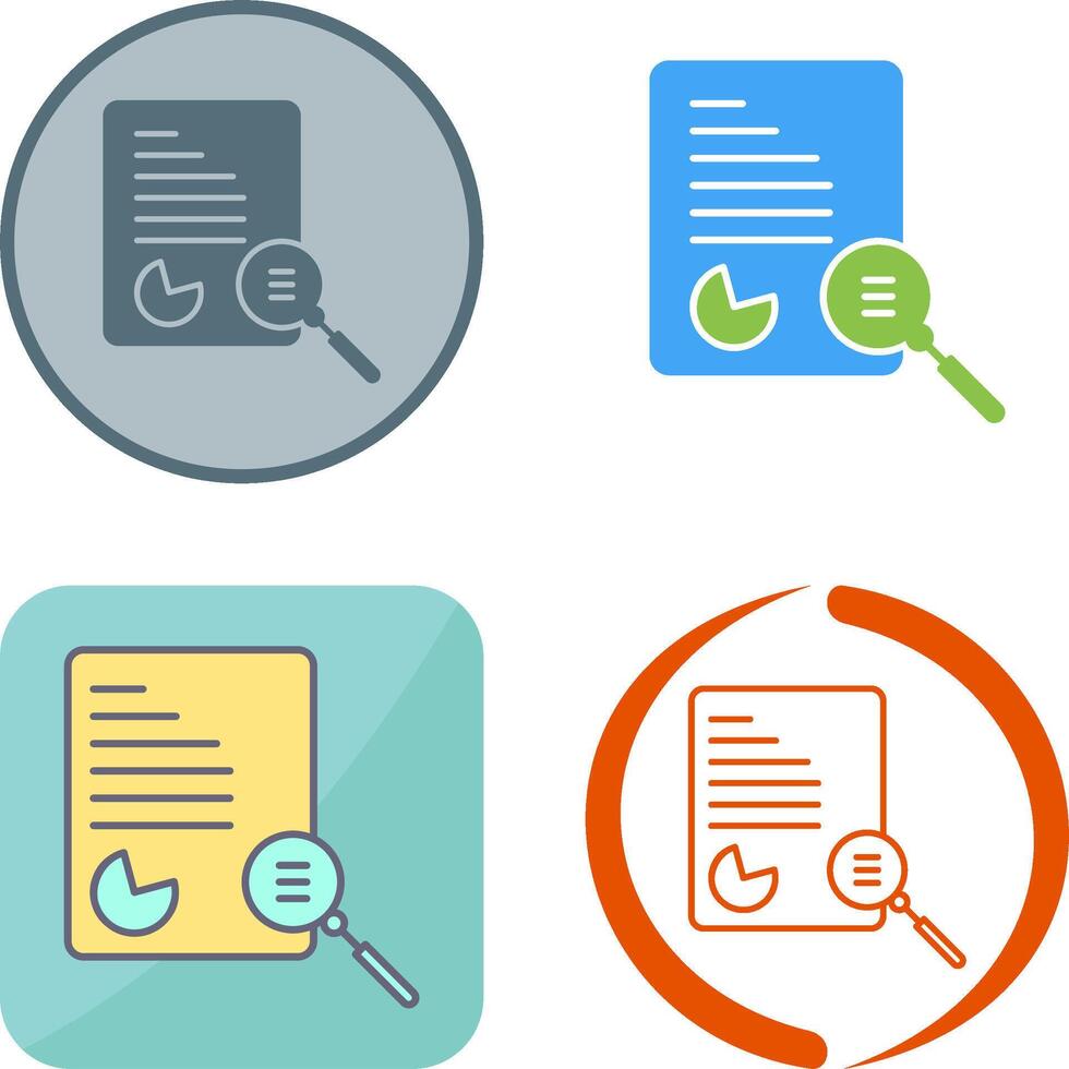 Unique Case Study Icon Design vector